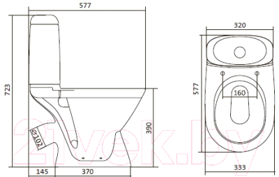 Унитаз напольный Santek Римини WH501523