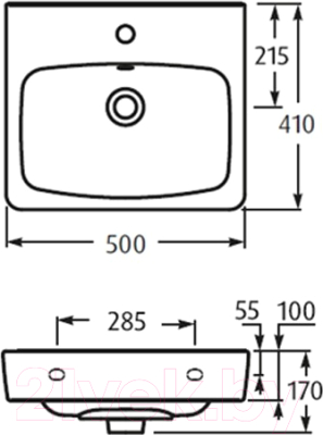 Умывальник Santek Нео 50x45 (WH302184)