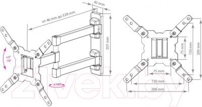 Кронштейн для телевизора Kromax Galactic-12