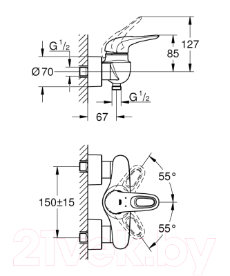 Смеситель GROHE Eurostyle 33590003