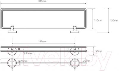 Полка для ванной Bemeta 104102202