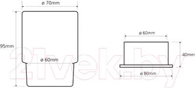 Стакан для зубной щетки и пасты Bemeta 138110061