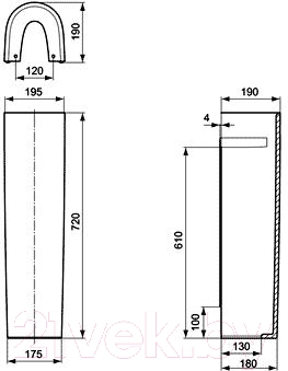 Пьедестал Ideal Standard Connect E797301