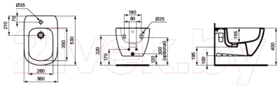 Биде подвесное Ideal Standard Tesi T355201