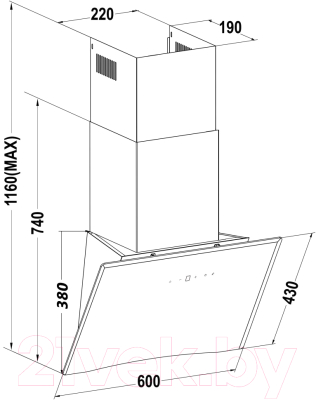 Вытяжка наклонная Germes Bristol