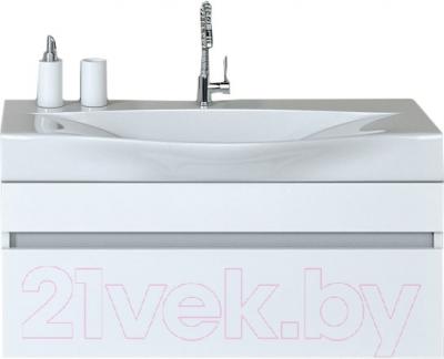 Тумба с умывальником Aqwella Бергамо / Ber.01.10/n/W (белый) - фото