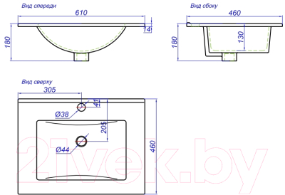 Тумба с умывальником Aqwella Бриг 60 / Br.01.06/2/W