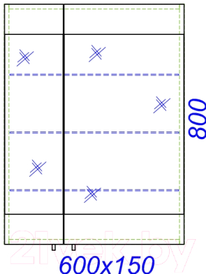 Шкаф с зеркалом для ванной Aqwella Бриг / Br.04.06/W