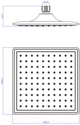 Лейка верхнего душа LEMARK LM8035C