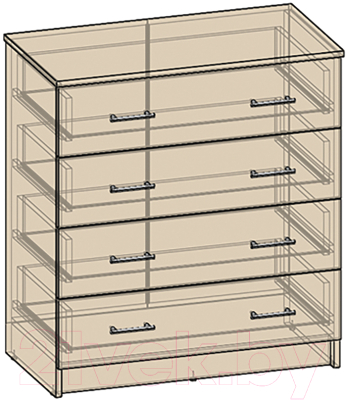 Комод Интерлиния Эльф-8 (ясень шимо светлый)
