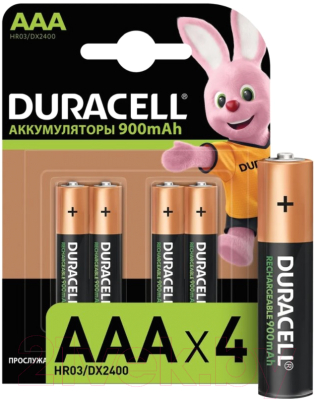 Комплект аккумуляторов Duracell HR03 - фото