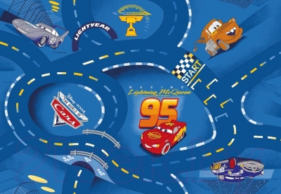 Коврик Associated Weavers World of Cars Blue 95x133 - фото