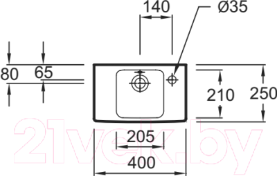 Умывальник Jacob Delafon Odeon Up E4799G-00