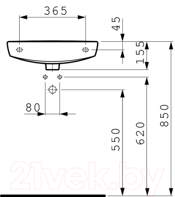 Умывальник Laufen Pro 8169570001051