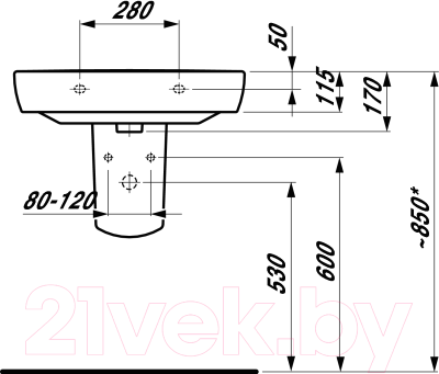 Умывальник Laufen Pro 8189530001041