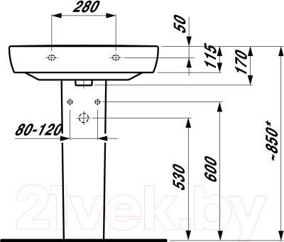 Умывальник Laufen Pro 8189530001041