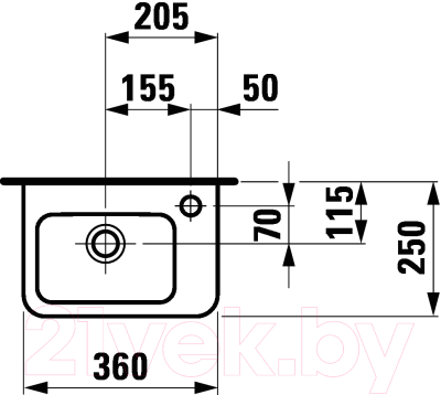 Умывальник Laufen Pro 8169550001061