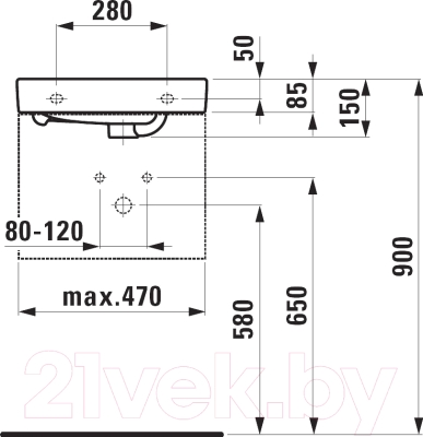 Умывальник Laufen Pro S 8159540001041