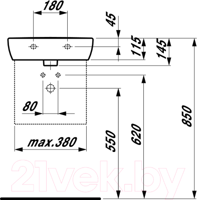 Умывальник Laufen Pro 8119510001041