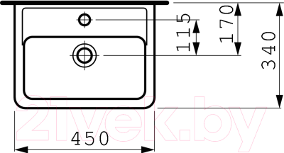 Умывальник Laufen Pro 8119510001041