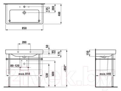 Умывальник Laufen Pro S 8139650001041