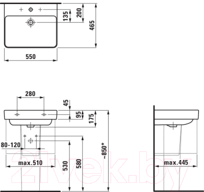 Умывальник Laufen Pro S 8109620001041