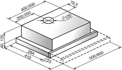 Вытяжка телескопическая Elikor Интегра 60П-400-В2Л