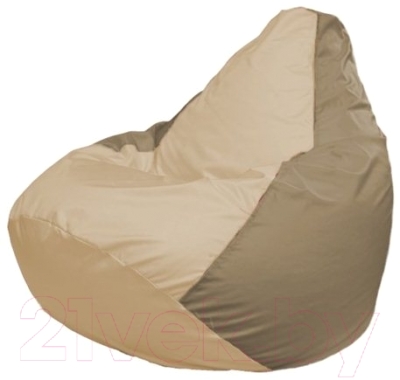 Бескаркасное кресло Flagman Груша Мини Г0.1-136 (светло-бежевый/темно-бежевый) - фото