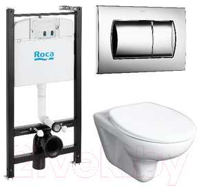 Унитаз подвесной с инсталляцией Roca Mateo 893100010 - фото