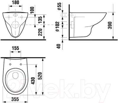 Унитаз подвесной с инсталляцией Roca Mateo 893100010