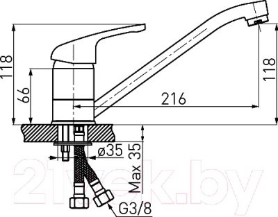 Смеситель Ferro Freya BFR4B (графит)