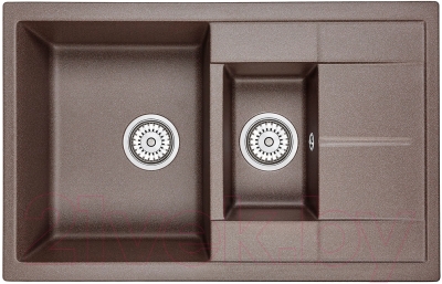 Мойка кухонная GRANULA GR-7802 (эспрессо) - фото