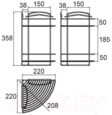 Полка для ванной Milardo 209WC20M44
