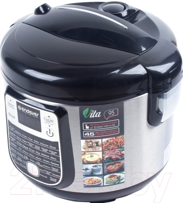 Мультиварка Endever Vita-95 (черный/сталь) - фото