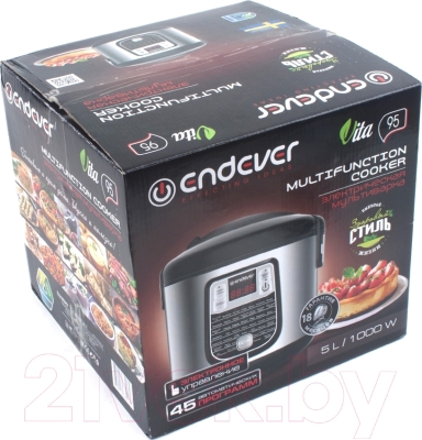 Мультиварка Endever Vita-95 (черный/сталь)