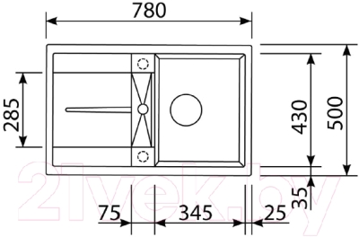 Мойка кухонная Zigmund & Shtain Rechteck 780