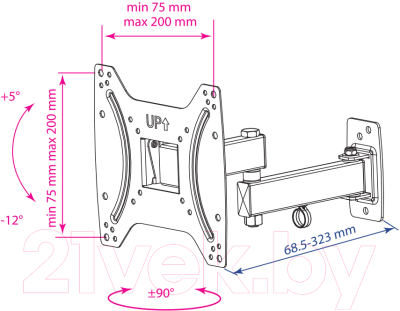 Кронштейн для телевизора Kromax Optima-204
