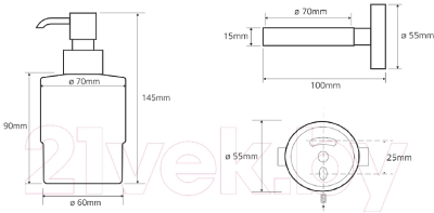 Дозатор для жидкого мыла Bemeta Omega 104109102