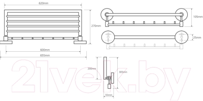 Держатель для полотенца Bemeta Omega 104205162