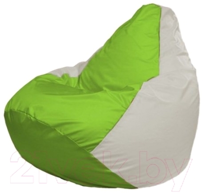 Бескаркасное кресло Flagman Груша Мини Г0.1-183 (салатовый/белый) - фото