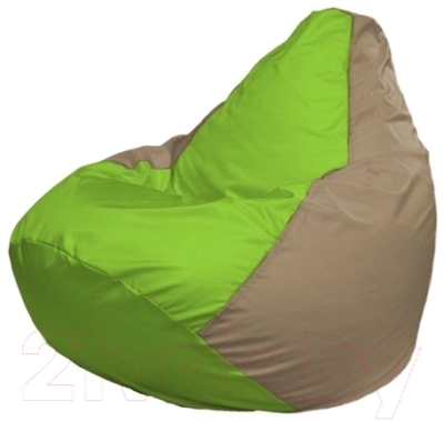 Бескаркасное кресло Flagman Груша Мини Г0.1-186 (салатовый/темно-бежевый) - фото