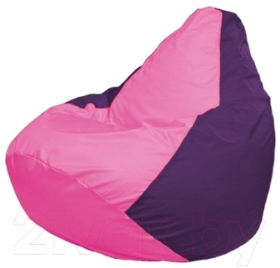 Бескаркасное кресло Flagman Груша Мини Г0.1-191 (розовый/фиолетовый) - фото
