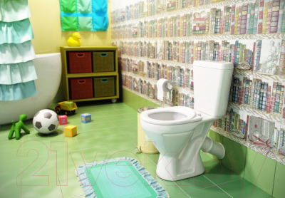 Унитаз напольный Rosa Детский (белый)