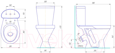 Унитаз напольный Rosa Детский (белый)
