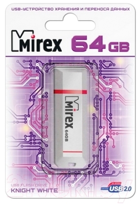 USB flash накопитель Mirex Knight White 64GB / 13600-FMUKWH64