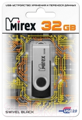 Usb flash накопитель Mirex Swivel Black 32GB / 13600-FMURUS32