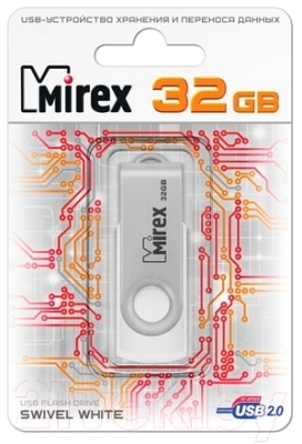 Usb flash накопитель Mirex Swivel White 32GB (13600-FMUSWT32)