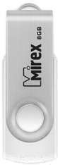 Usb flash накопитель Mirex Swivel White 8GB / 13600-FMUSWT08 - фото