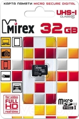 Карта памяти Mirex microSDHC 32GB class 10 (13612-MCSUHS32)