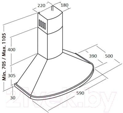 Вытяжка купольная Kuppersberg Bona 60 C Bronze